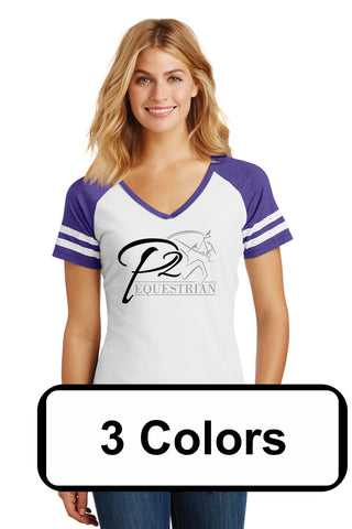 P2 Equestrian Game Day Ladies Tee- Matte or Glitter