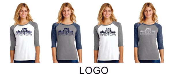 Timber Trail Ladies or Unisex Raglan Tee- 5 Designs