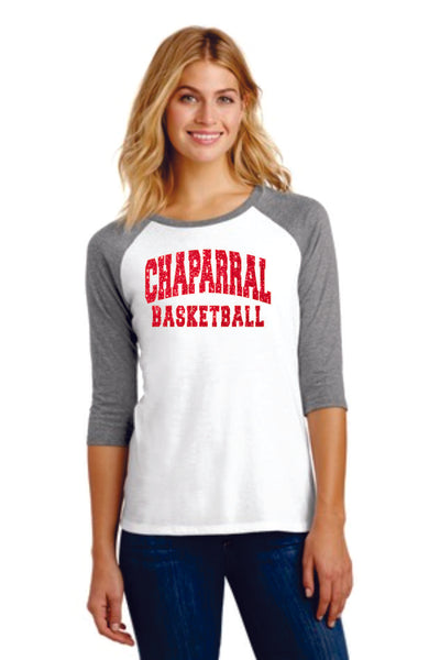 Chap Basketball Ladies Raglan -4 designs - Matte or Glitter