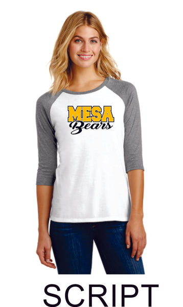 Mesa MS Ladies Raglan- 3 Designs- Matte or Glitter