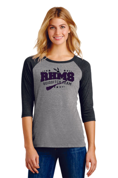 RHMS Harry Potter Club Ladies or Unisex Raglan Tee- Matte or Glitter