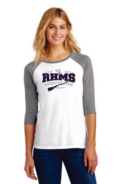 RHMS Harry Potter Club Ladies or Unisex Raglan Tee- Matte or Glitter