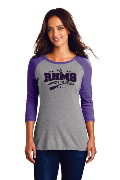 RHMS Harry Potter Club Ladies or Unisex Raglan Tee- Matte or Glitter