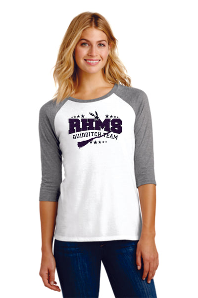 RHMS Harry Potter Club Ladies or Unisex Raglan Tee- Matte or Glitter