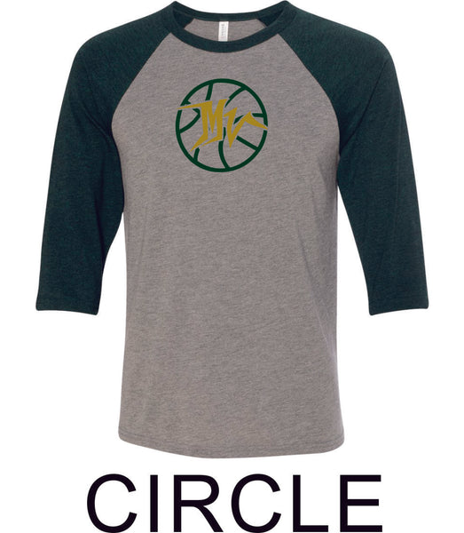 MVHS Basketball Unisex Raglan T-Shirt in 3 Designs- Matte and Glitter