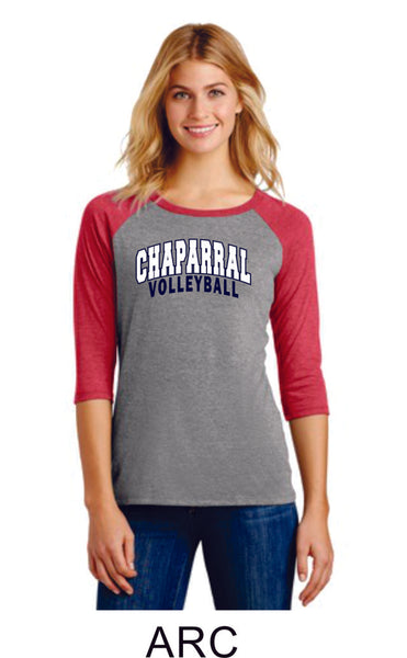 Chap Volleyball Raglan -3 designs - Matte or Glitter