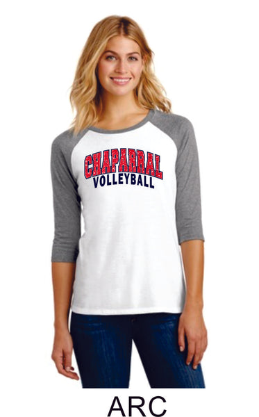 Chap Volleyball Raglan -3 designs - Matte or Glitter