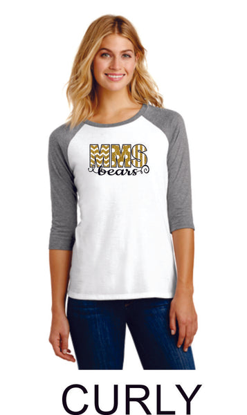 Mesa MS Ladies Raglan- 3 Designs- Matte or Glitter