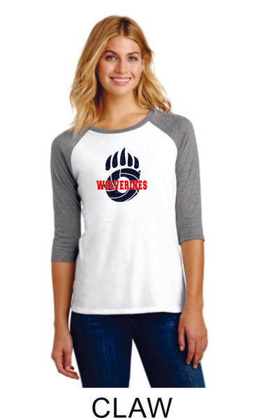 Chap Volleyball Raglan -3 designs - Matte or Glitter