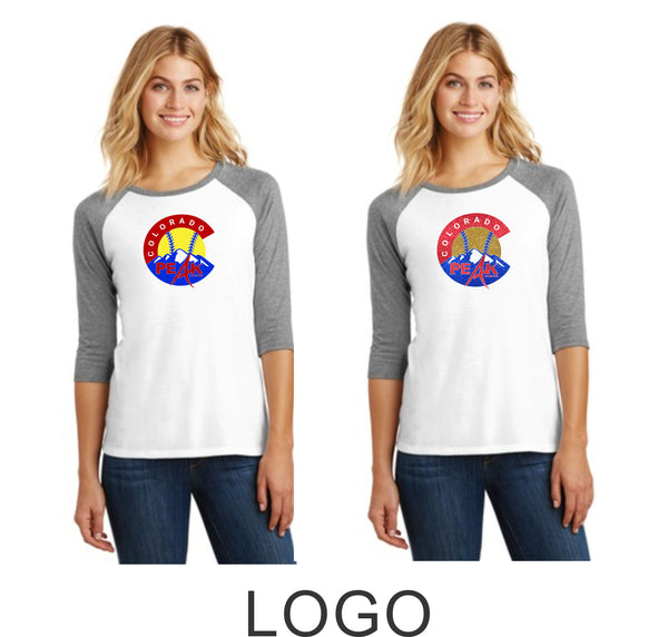 Peak Ladies Raglan- 3 designs- Matte or Glitter