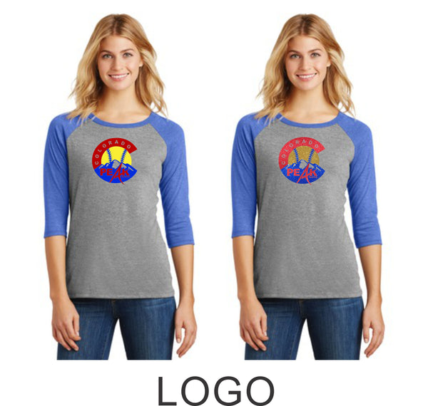 Peak Ladies Raglan- 3 designs- Matte or Glitter