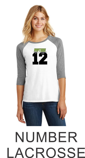 Raptors Ladies Raglan - 2 Designs- 4 Sports- Matte or Glitter