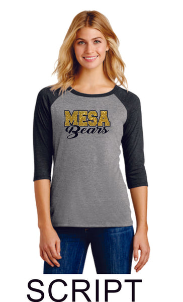 Mesa MS Ladies Raglan- 3 Designs- Matte or Glitter