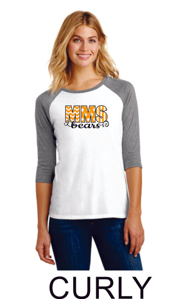 Mesa MS Ladies Raglan- 3 Designs- Matte or Glitter