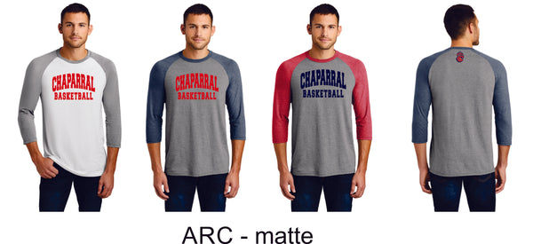 Chap Basketball Unisex Raglan -4 designs - Matte or Glitter