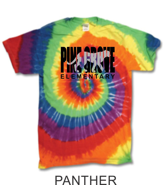 PGE Rainbow Tie Dye T-Shirt- 7 Designs