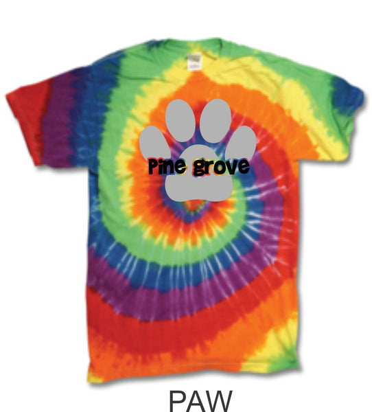 PGE Rainbow Tie Dye T-Shirt- 7 Designs