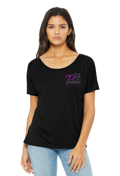 P2 Equestrian Slouchy Ladies Tee- Matte or Glitter