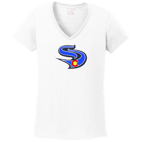 Slammers CO Logo Ladies Short Sleeve Tee- Matte or Glitter