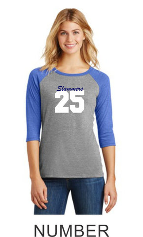 Slammers Ladies Raglan- 2 designs- Matte or Glitter