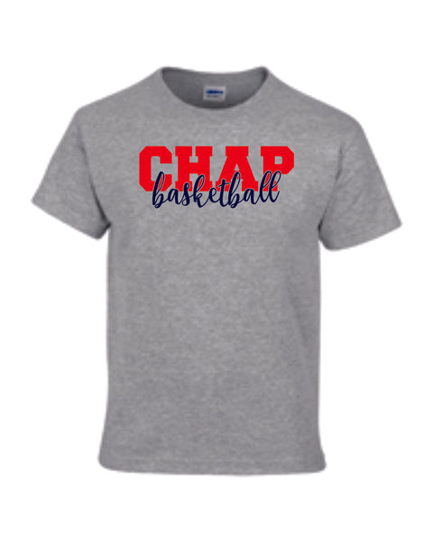 Chap Basketball Basic SCRIPT Tee- Matte or Glitter