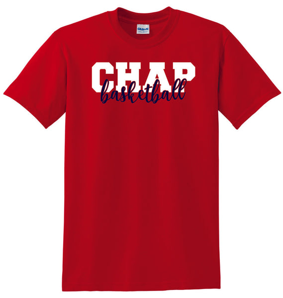 Chap Basketball Basic SCRIPT Tee- Matte or Glitter