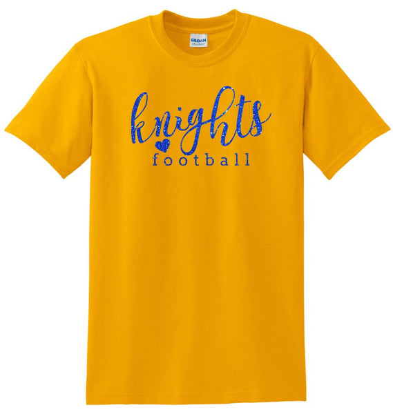 Knights Basic SCRIPT design Tee- Matte or Glitter