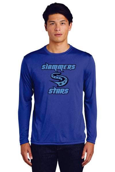 Slammers Stars Wicking Long Sleeve Tee- Ladies, Youth, Unisex Sizes