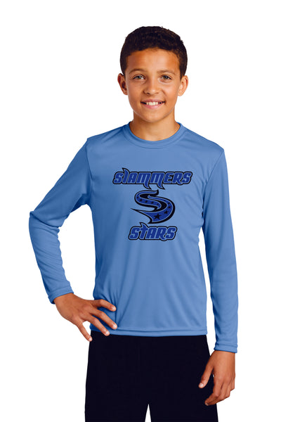 Slammers Stars Wicking Long Sleeve Tee- Ladies, Youth, Unisex Sizes