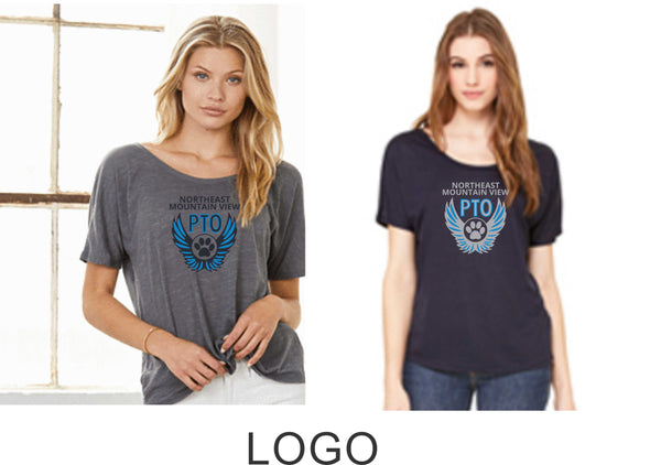 NE MVE PTO Ladies Slouchy Tee- 5 Designs- Matte or Glitter