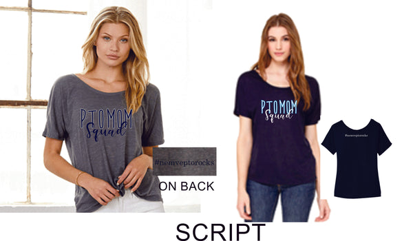 NE MVE PTO Ladies Slouchy Tee- 5 Designs- Matte or Glitter