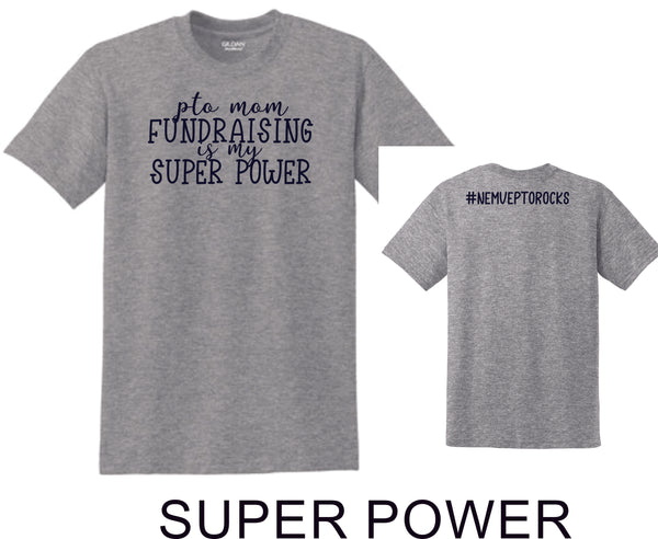 NE MVE PTO Basic SUPERPOWER Tee- Matte or Glitter