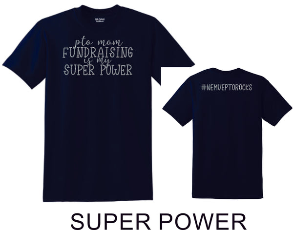 NE MVE PTO Basic SUPERPOWER Tee- Matte or Glitter