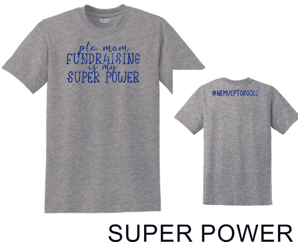 NE MVE PTO Basic SUPERPOWER Tee- Matte or Glitter