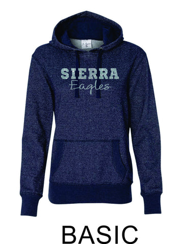 Sierra Ladies Sparkle Fabric French Terry Hoodie- 4 designs