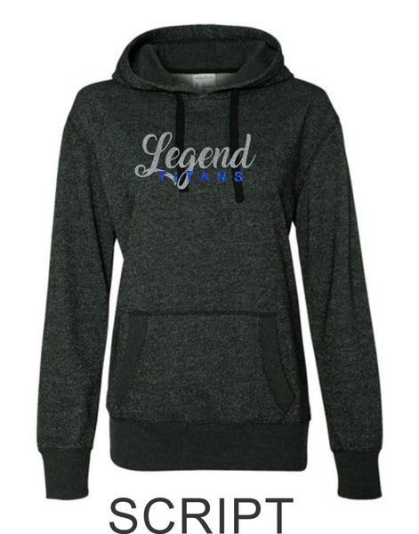 Legend Ladies Sparkle Fabric French Terry Hoodie- 3 designs