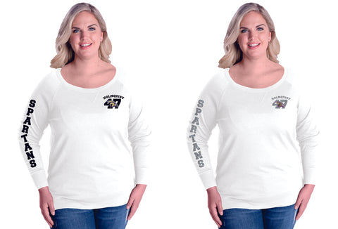 Spartans Curvy Ladies Slouchy Pullover- Matte or Glitter
