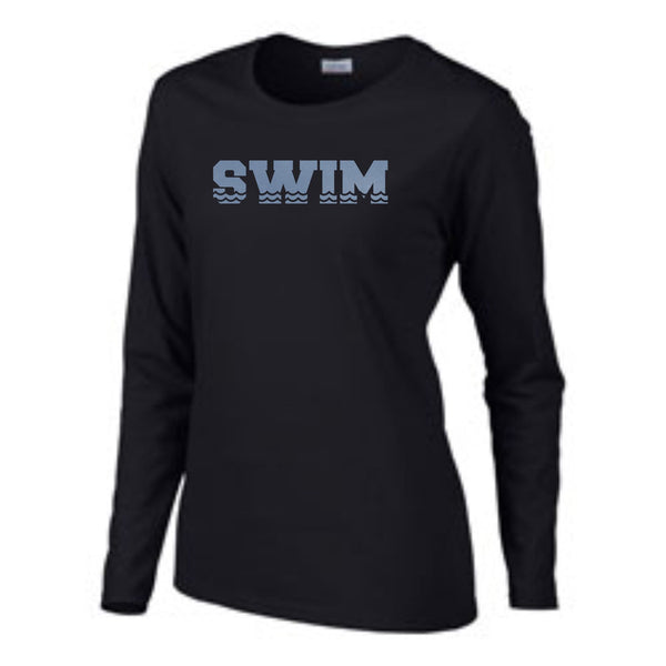 Swim Waves Ladies Long Sleeve Tee- Matte or Glitter