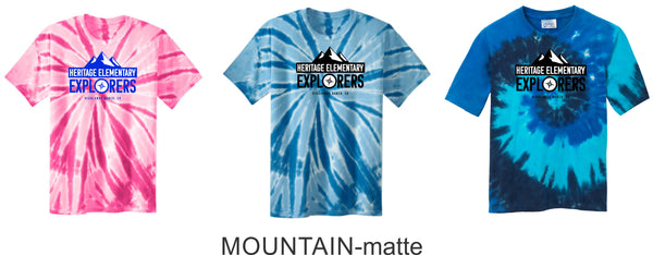 Heritage Tie Dye Tee- Matte and Glitter