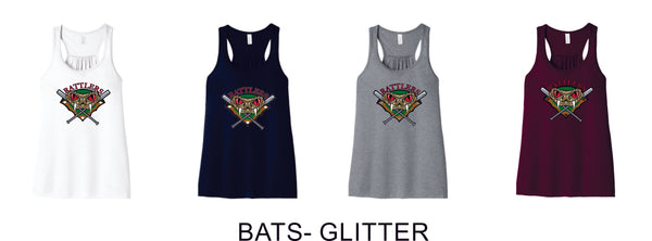 Rattlers Flowy Tank- 3 designs- Matte or Glitter