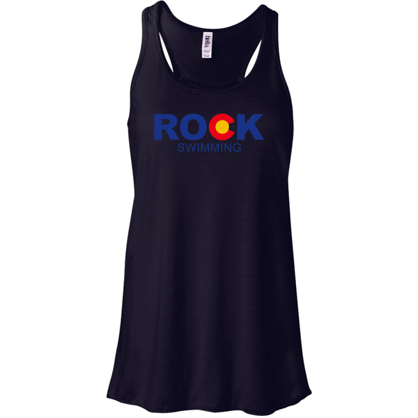 ROCK Swimming Ladies Flowy Tank- 4 colors- Matte or Glitter