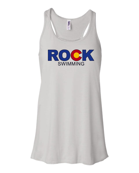 ROCK Swimming Ladies Flowy Tank- 4 colors- Matte or Glitter