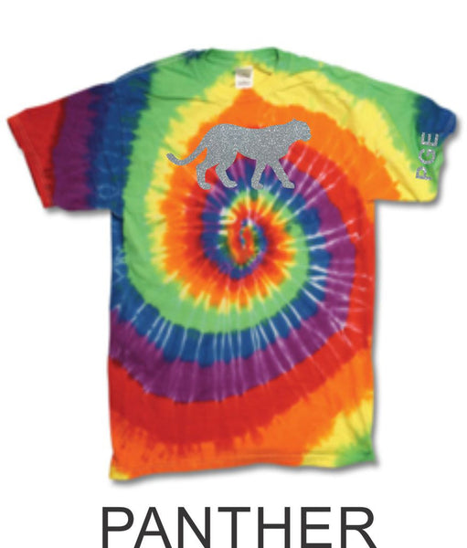 PGE Rainbow Tie Dye Tee- 3 Designs- Matter or Glitter