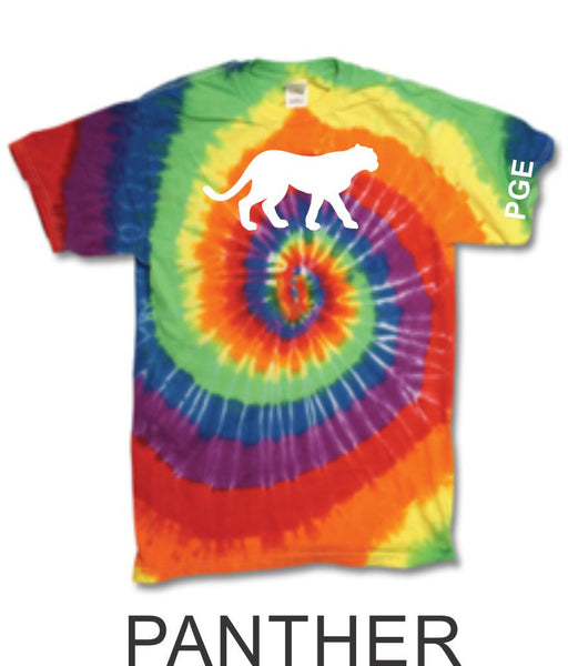 PGE Rainbow Tie Dye Tee- 3 Designs- Matter or Glitter