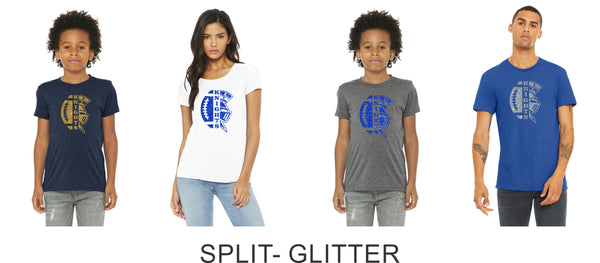 Knights Triblend Tee-Unisex, Ladies, Youth- 7 Designs- Matte or Glitter