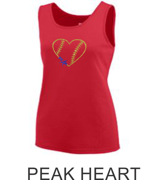 Peak Training Tank- Girls or Ladies- Matte or Glitter