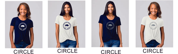 BRE Twisted Tee- Ladies or Girls- 5 Designs