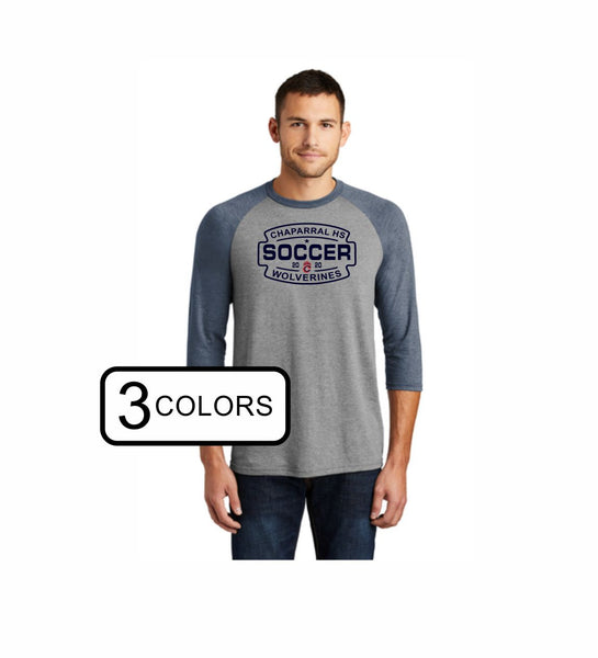 Chap Soccer Unisex Raglan -5 designs - Matte or Glitter