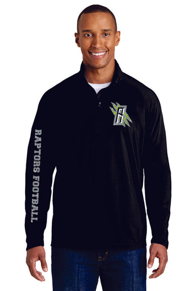 Raptors Unisex Sport Wick 1/2 Zip Pullover- 4 Sports- Matte or Glitter