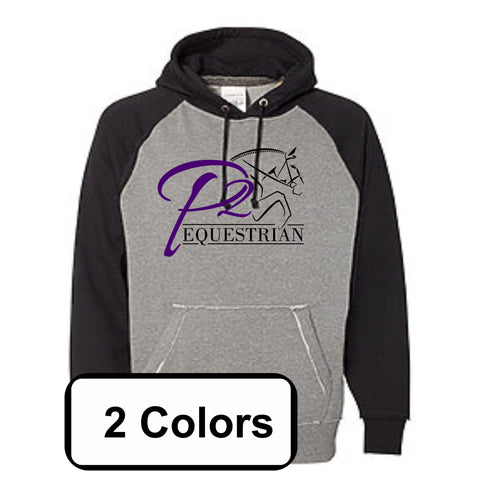 P2 Equestrian Vintage Heathered Hoodie- Matte or Glitter